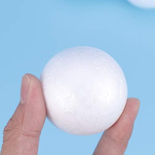 MILISTEN 50pcs Craft Foam Balls Smooth Styrofoam Polystyrene Foam Balls for Arts Craft DIY Ornaments School Projects Christmas Decor (White,5cm)