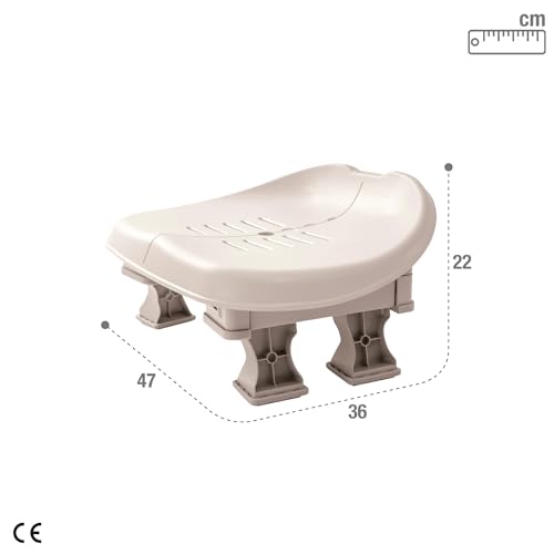 Intex 28502 – Rutschfester Sitz für PureSpa, auf zwei Höhen verstellbar, Kunststoff, Beige, 47x36x22 cm