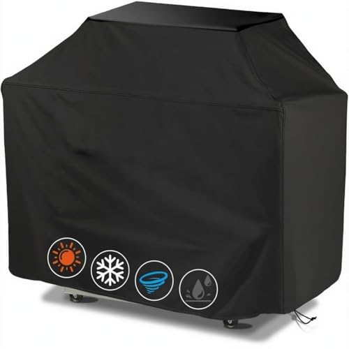 Demiwise 58 inch Grill Cover for Outdoor Grill,Upgraded Adjustable Buckle and Drawstring,Waterproof, Anti-UV, Rip-Proo,Suitable for Most Grills