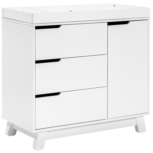 Image of Babyletto Hudson 3-Drawer Changer Dresser with Removable Changing Tray in White, Greenguard Gold Certified