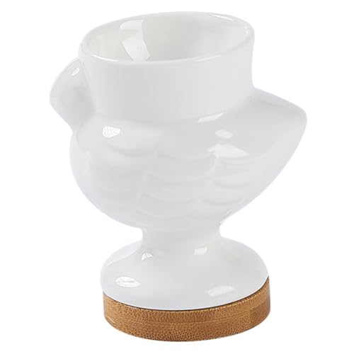 CIYODO Huevera de Cerámica Forma de Soporte para Huevos Taza de Huevo Adorable para Desayunos y Celebraciones de Pascua Práctico para Amigos y Familia
