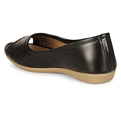 Image of Footshez Women's Black Ballet Flat | Women's Fashion Sandals Bellies-P