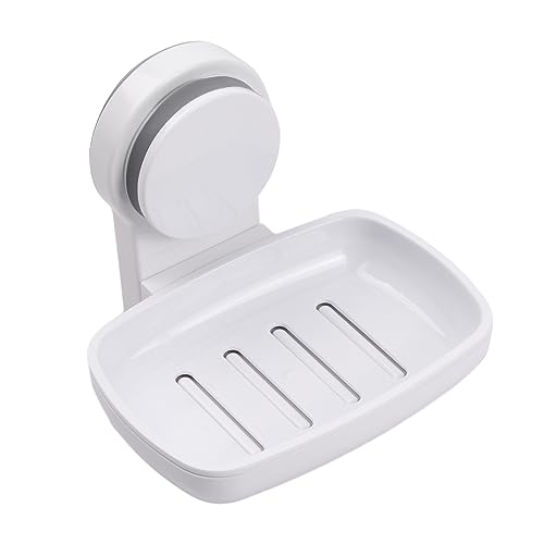 Volummon Portasapone, Supporto per Sapone, Montaggio a Parete Portasapone, Portasapone da Muro Adesivo, Forte Portasapone per Doccia, Bagno, Vasca e Lavello della Cucina (Bianco)