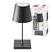 Produktbild SIGOR Nuindie mini - Dimmbare kleine LED Akku-Tischlampe Indoor & Outdoor, IP54 spritzwassergeschützt, Höhe 25 cm, aufladbar mit Easy Connect, 12 h Leuchtdauer, nachtschwarz