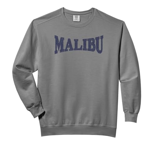 Trendy Malibu Simple Bold Blue Collegiate Text Comfort Colors Adult