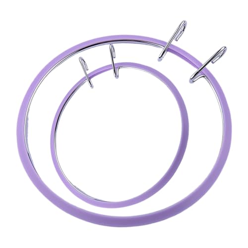 Cadre À Broderie | Cercles De Broderie En Métal Avec Système À Ressort De Tension - Deux Pièces Accessoires De Ajustables Pour Projets Créatifs Et Fabrication De Couronnes De Fêtes