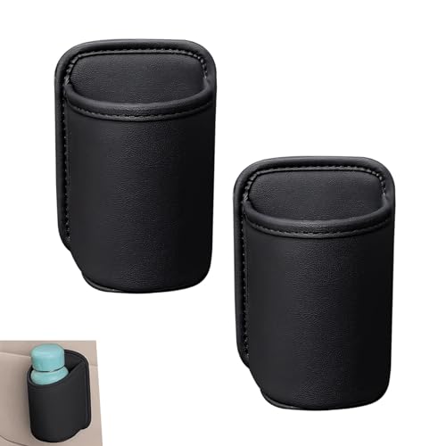 Portavasos para puerta de carro 2 piezas negro miniatura 1
