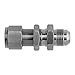 Brennan Industries N2707-LN-06-06-SS Stainless Steel Straight Double-Ferrule Tube Fitting, 9/16"-18 NPT Thread, 3/8" Bulkhead Union x 3/8" Male JIC (Pack of 5)