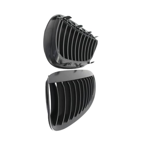Parrillas de parachoques delantero negras brillantes para E63 E64 650i M6 de 2004 a 2010 5