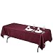 LinenTablecloth 60 x 102-Inch Rectangular Polyester Tablecloth Burgundy