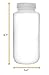 EISCO Reagent Bottle, 1000ml - Wide Mouth with Screw Cap - Polypropylene - Translucent Labs