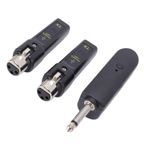 Fabater Sistema de Micrófono Inalámbrico 2.4G con Larga Duración de Batería y Carga Rápida para Presentaciones Adaptador XLR Mic 1 Unidad miniatura 2
