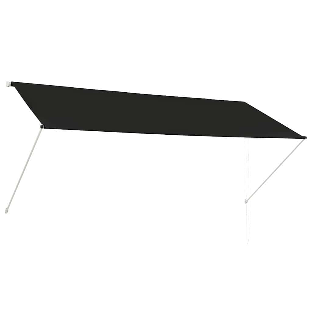vidaXL Retractable Awning 300x150cm - Anthracite Steel Frame Sun Shade | Water- Polyester Canopy for Terrace, Balcony, Garden — image 1