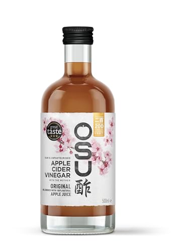 Image of OSU Apple Cider Vinegar with the Mother and Apple Juice 500 ml. Vegan Friendly & Gluten Free.