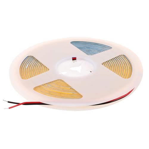 Tira de luces LED COB 12V blanco cálido 384 LEDs flexible miniatura 1