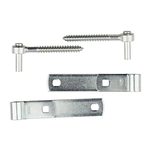 National Hardware N130-005 290Bc Screw Hook/Strap Hinges In Zinc Plated, 2 Pack,6 Inch #TOP1