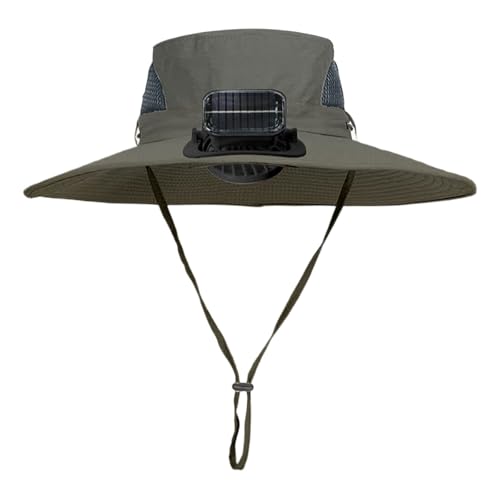 Solar Powered Fan Hat Kids Bucket Hat Wide Brim Solar Fan Hat Sun Cap for Traveling Fishing Camping Beach Outdoor Activities