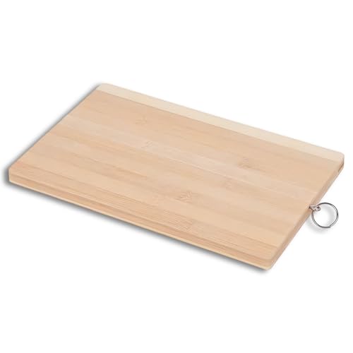 ZYBUX - Set of 2 - Chopping Boards - 35 x 23cm - Oval Plastic Cutting Board BPA Free with Juice Groove, Professional Kitchen Cutting Boards with Hanging Hole - Dishwasher Safe - Durable - Green & Blue
