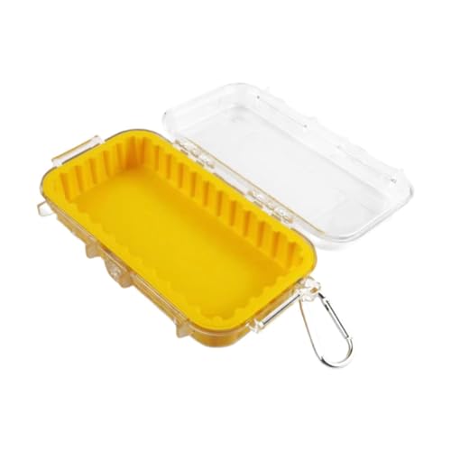 Vaveren Waterproof Shockproof Box Sealed Carry Box Convenient Equipment Versatile Storage Case Camping Storage Box for Picnic Boating, Yellow