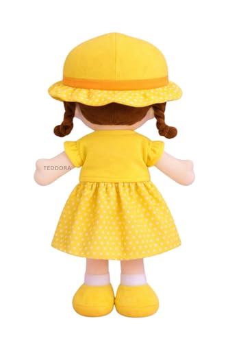 Image of Winky Doll Soft Toy for Girls Boys Kids,Yellow,Rag Dolls,Cute Plush Stuffed Baby Teddy Gift Birthday, 60cm