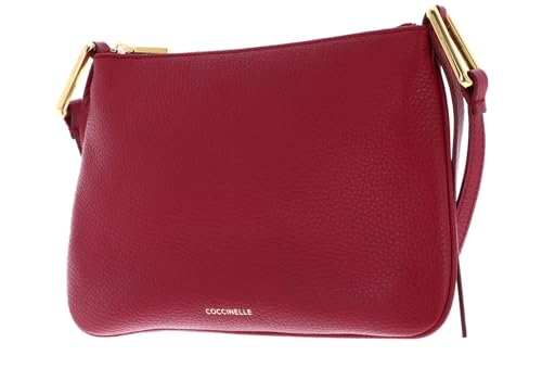 Sac à épaule Coccinelle Magie Mini en cuir d'exception couleur Sangria - 2