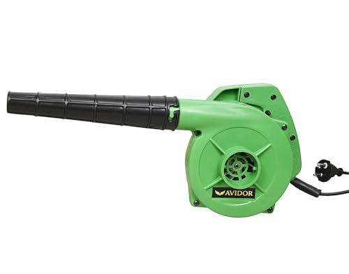 Image of AVIDOR Electric Air Blower, Green Portable Dust Cleaning Tool with Switch Lock, Professional Home and Workshop Use