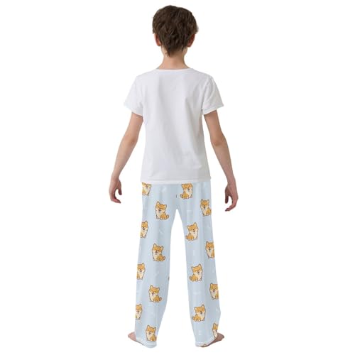 ZZKKO Cute Shiba Inu Dogs Boys Pants for Kids Jogger Pants with Pockets S-XL3