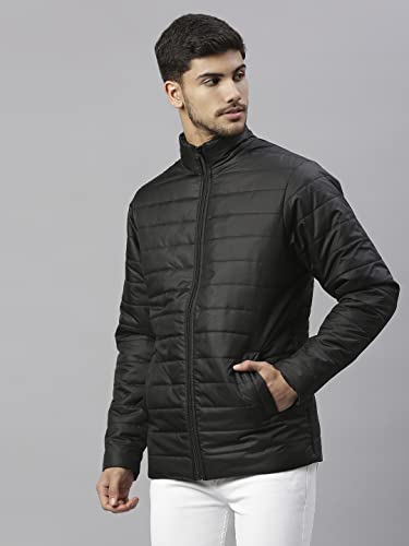 Image of Dennis Lingo Men's Solid Long-Sleeve Regular Fit Puffer Jacket - Waterproof, Lightweight, Casual Winterwear for Men