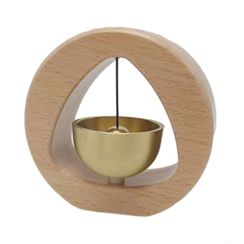 Jotekonoby Campanas de viento de madera japonesas inalámbricas, campanillas de puerta, campanas de viento decorativas (D)