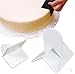 Jilibaba Cake Smoother Lucidatrice Torta Strumenti Liscio Plastica Fondente Crema Bordo Levigante Decorazione Strumenti (bianco) 3pcs