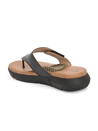 Image of egoss LADY BOSS Womens Textured Toe Post Sandals | Metallic Finish Comfort Slippers | Cushioned Massage Footbed Lightweight Anti-Slip Casual Wear for Women