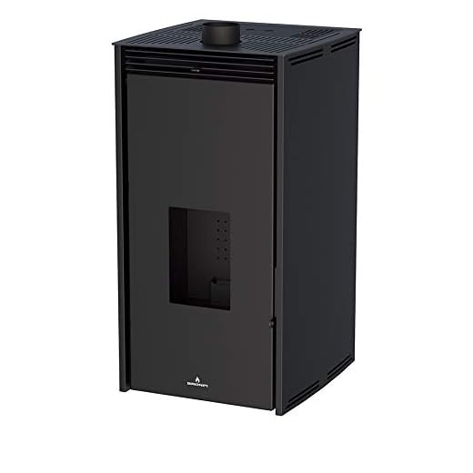 ESTUFA DE PELLET SIN ELECTRICIDAD BRONPI MODELO FREE 11 KW NEGRO