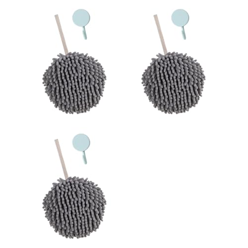 シェニール ハンドタオル バスルーム キッチン ハンドボール 吊り下げループ付き 速乾性 ソフト吸収性 マイクロファイバータオル シェニール クリーニングボール