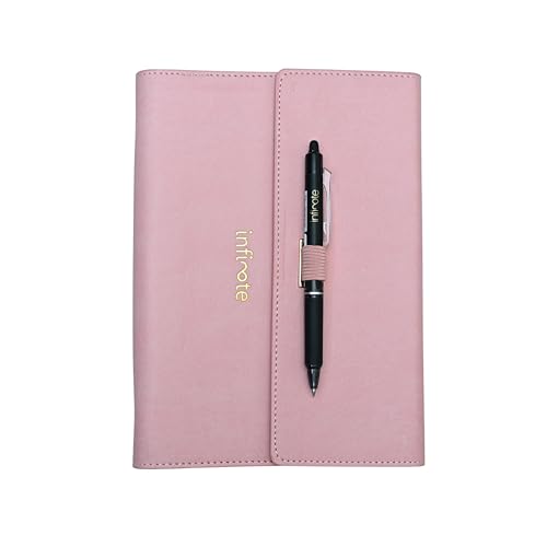 Image of Infinote Executive Reusable Stone Paper Smart Notebook and Planner (A5, with 100 Pages | 50 Sheets | 100 Sides, Pink)