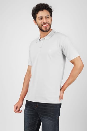 Image of Men's Regular Fit Polo Collar Half Sleeve T-Shirt Cotton Blend Polo T-Shirt Comfortable Lightweight Plain T-Shirt