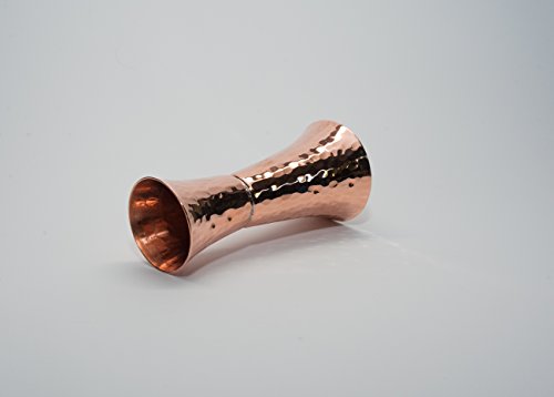 Sertodo Copper Jigger, Double Sided Jigger, 1 And 2 Ounce Cups And Graduated Measurements, Pure Copper, Heavy Gauge, Hand Hammered #TOP2