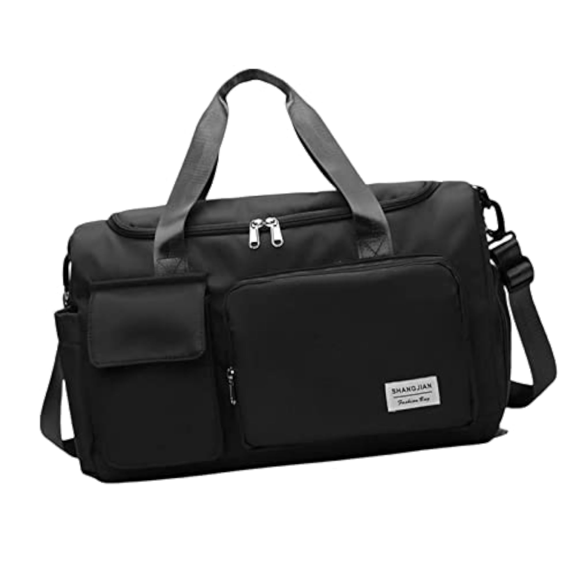 Waterproof Sports Duffel Tote Handbag, Black