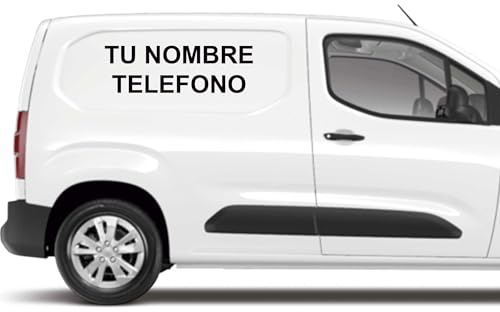 2 x Vinilo Adhesivo para Rotulación de Vehículos, Personalizable con Nombre y Teléfono. Coches de empresa (60 x 40)