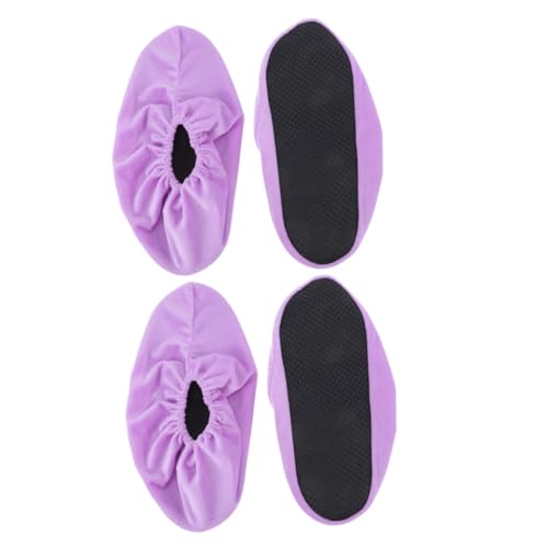 KOMBIUDA 2pairs Bowling Shoe Covers for Women Non-Slip Lint Material Protector Sports Accessories for Improved Performance Elastic Design for Shoe Compact Washable Indoor Foot Covers