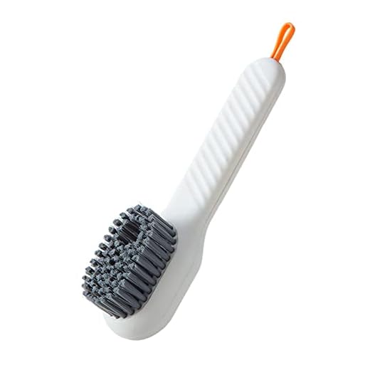 Brosse à chaussures liquide – Brosse de nettoyage à poils doux avec distributeur de savon – Type de presse automatique pour vêtements et chaussures, nettoyage facile de grandes surfaces