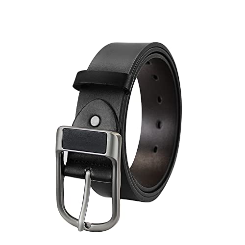 FuninCrea 45.2 Inch Casual Belts for Men, Adjustable Mens Belt Faux Leather Belt for Casual Jeans, Suit Pants