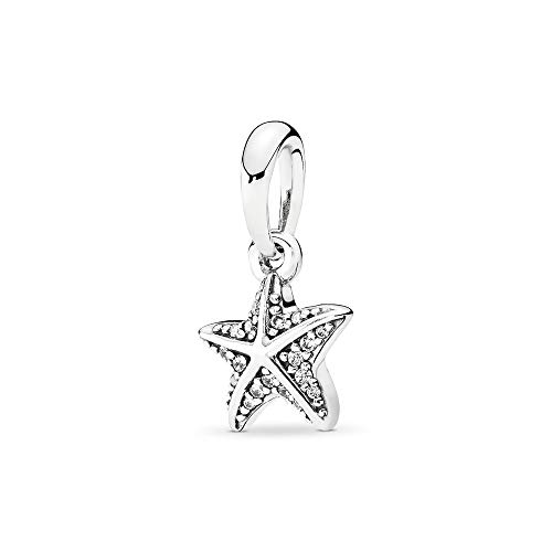 Pandora Jewelry Tropical Starfish Cubic Zirconia Necklace in Sterling Silver