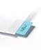 Durable 840500 Quick Tab Onglet Adhésif d'Indexation 40mm - Ecriture Manuelle sur 1 Face - Collage Repositionnable - Coloris Assortis Sachet de 48
