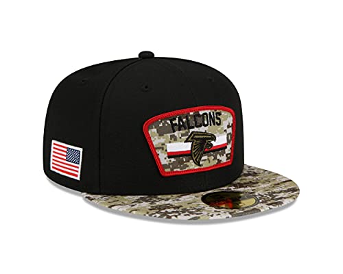 New Era Men's Black/Camo Atlanta Falcons 2021 Salute to Service 59FIFTY Fitted Hat