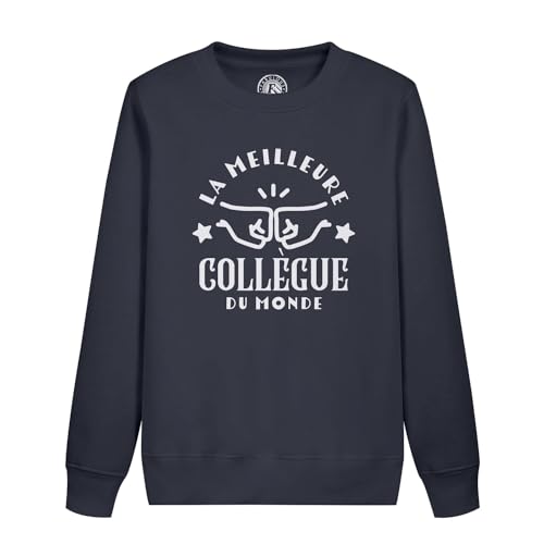 Sweatshirt Enfant La Meilleure Collègue du Monde en coton pour cadeau entreprise