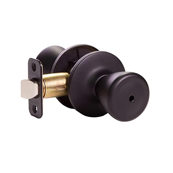 Design House 779264 Tulip Privacy Bed and Bath Door Knob Matte Black