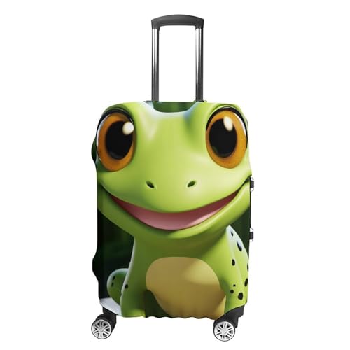 Carry on Luggage Cover Cute Frog Suitcase Covers for Luggages Tsa Approved Travel Luggage Sleeve Protector Elastic Suitcase Protector Anti-Scratch Washable Fits 19-30 Inch Case -S