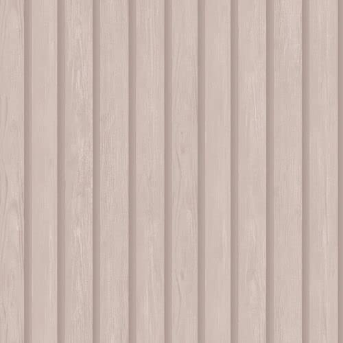 SOPHIE LAURENCE Papier peint à lambris en bois rose effet 3D (10 x 0,53 m) – Facile à appliquer – Papier peint à décoller – Donnez à votre espace...