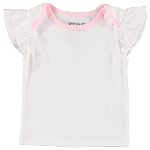 STAR WARS Baby Girls Newborn Infant Baby Yoda Shortall Romper and Tshirt Set (Pink/Grey/Blue, 24 Months)4