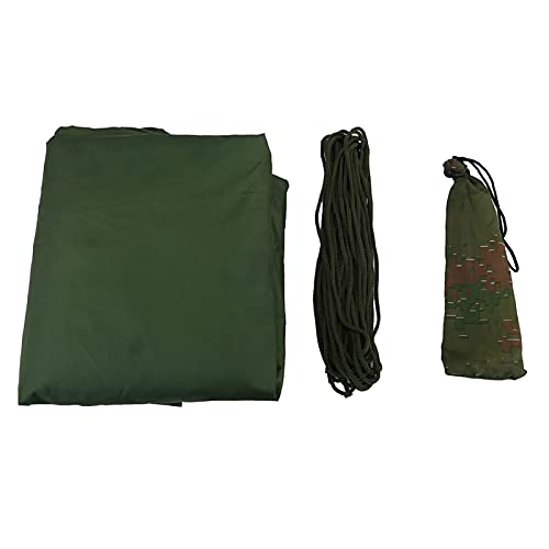 Outdoor Tent Shelter, Portable Lightweight Rain Tarp Fly Tent Tarp for Camping Traveling Fishing (Green)